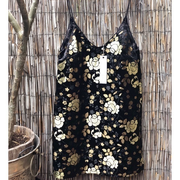 LF Dresses & Skirts - New Brocade Asian Spaghetti Strap Shift Tank Dress